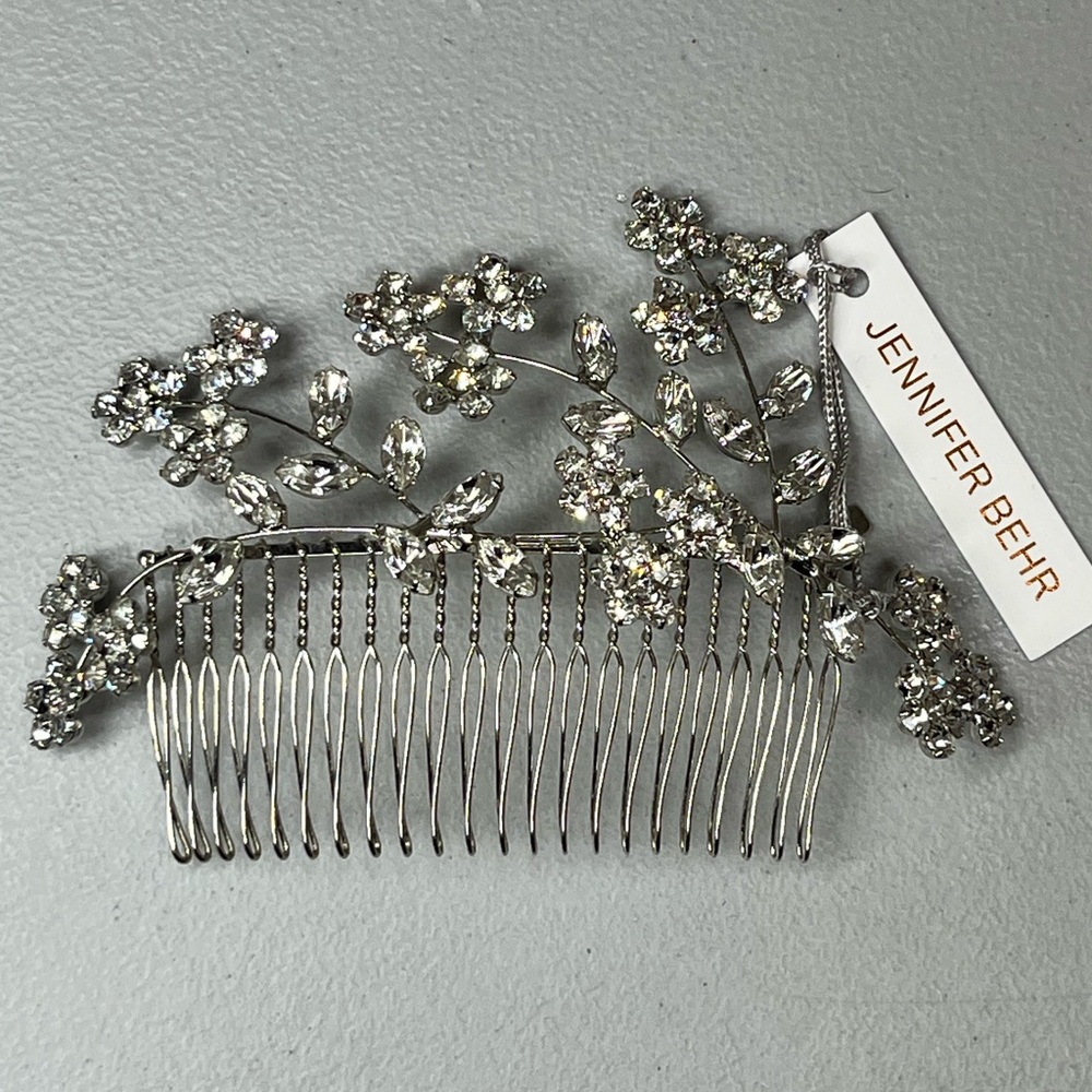 Jennifer Behr Silver Floral Hair Comb